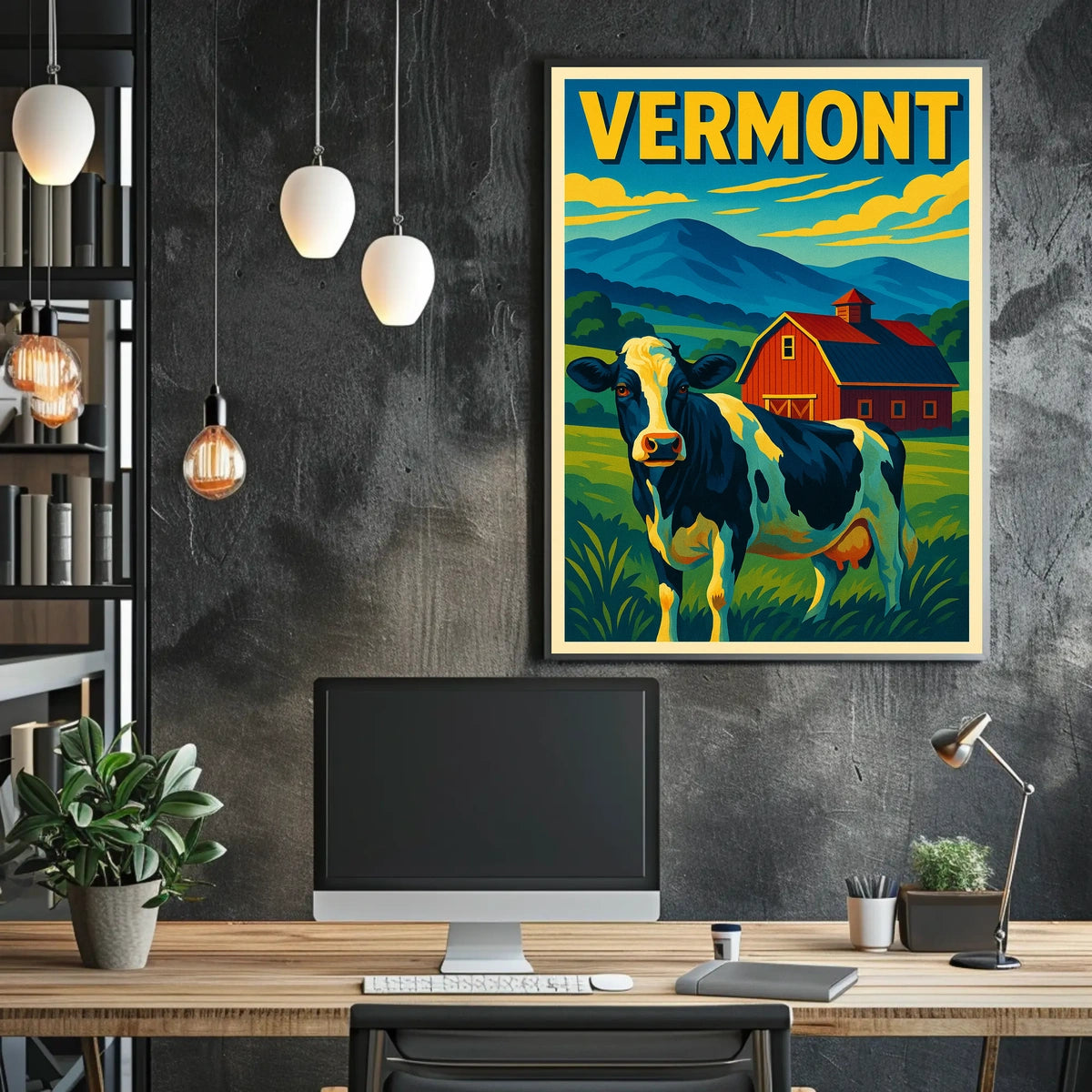 Vermont Countryside Charm Poster