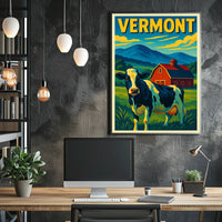 Vermont Countryside Charm Poster