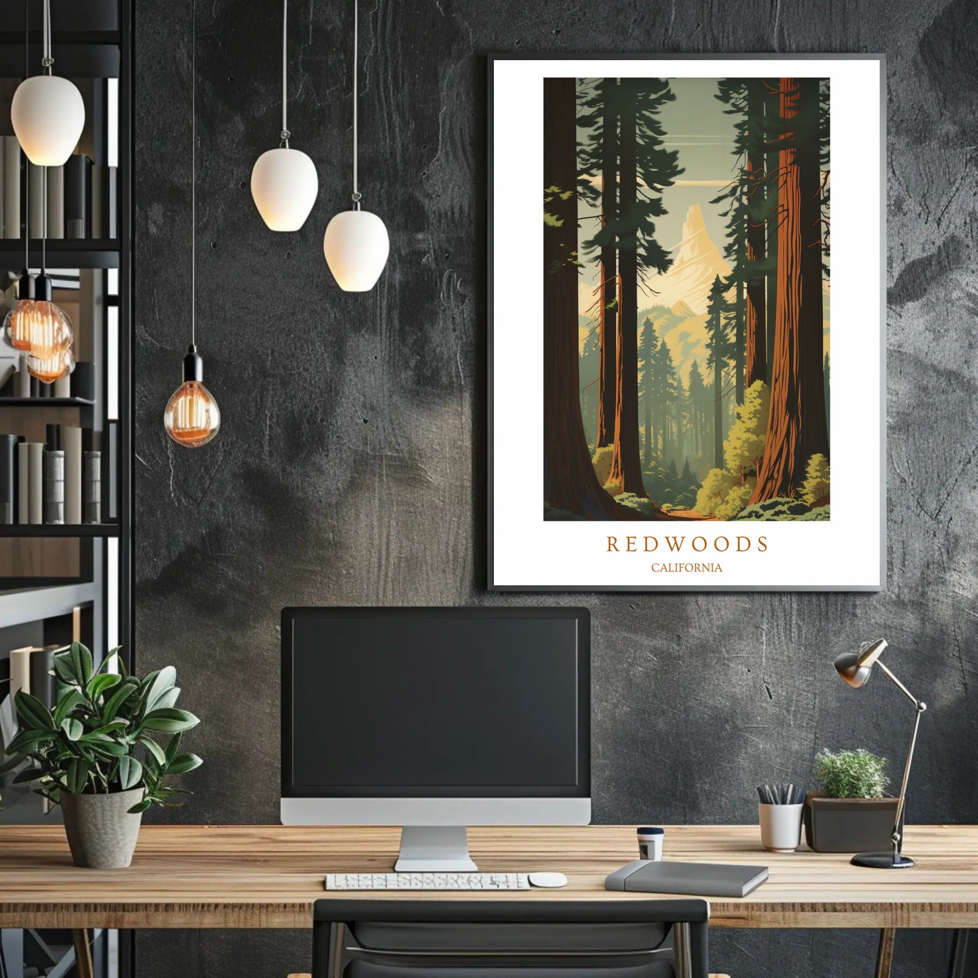 Majestic Redwoods Poster PosterGoat