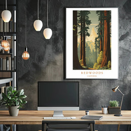 Majestic Redwoods Poster PosterGoat
