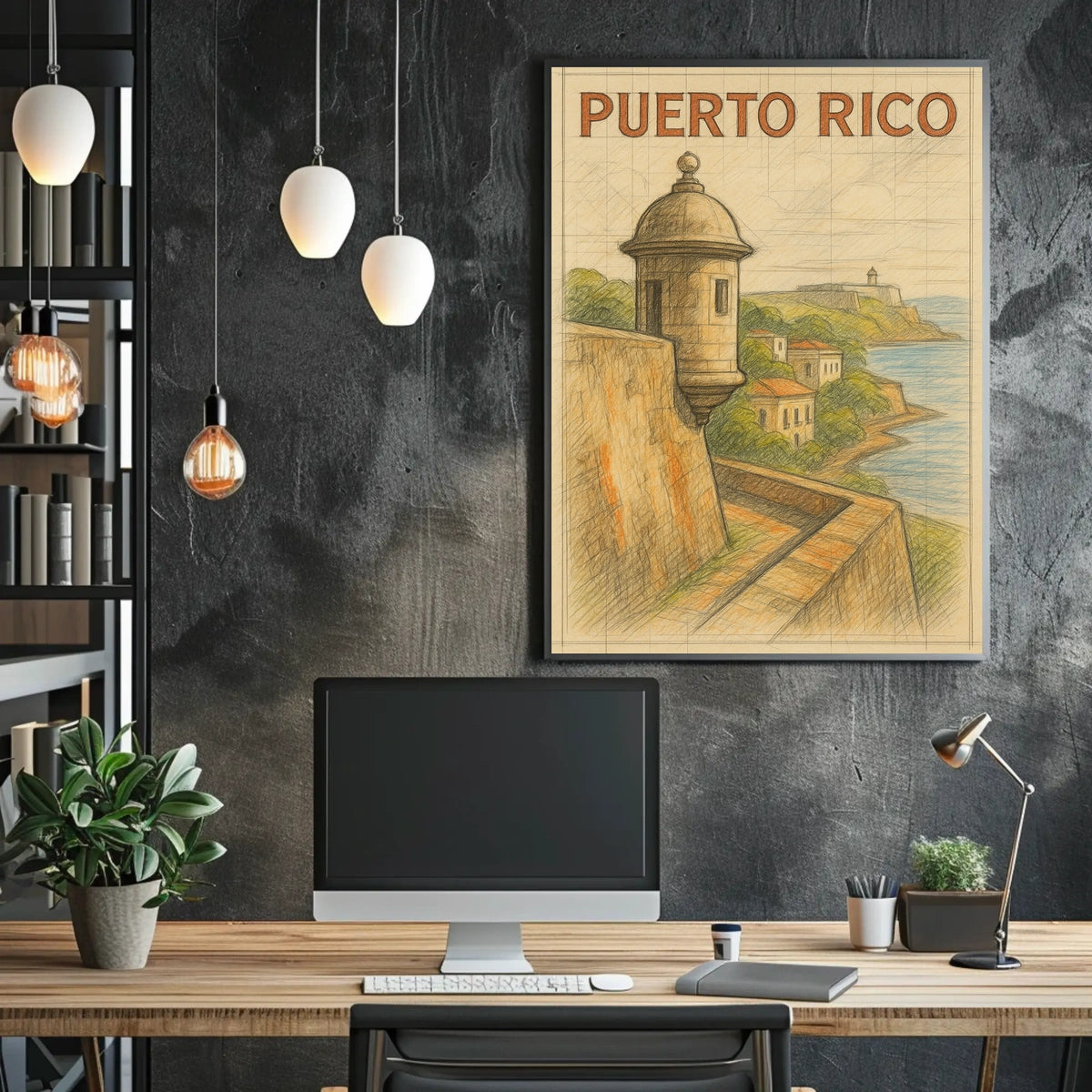 Puerto Rico Coastal Heritage Poster