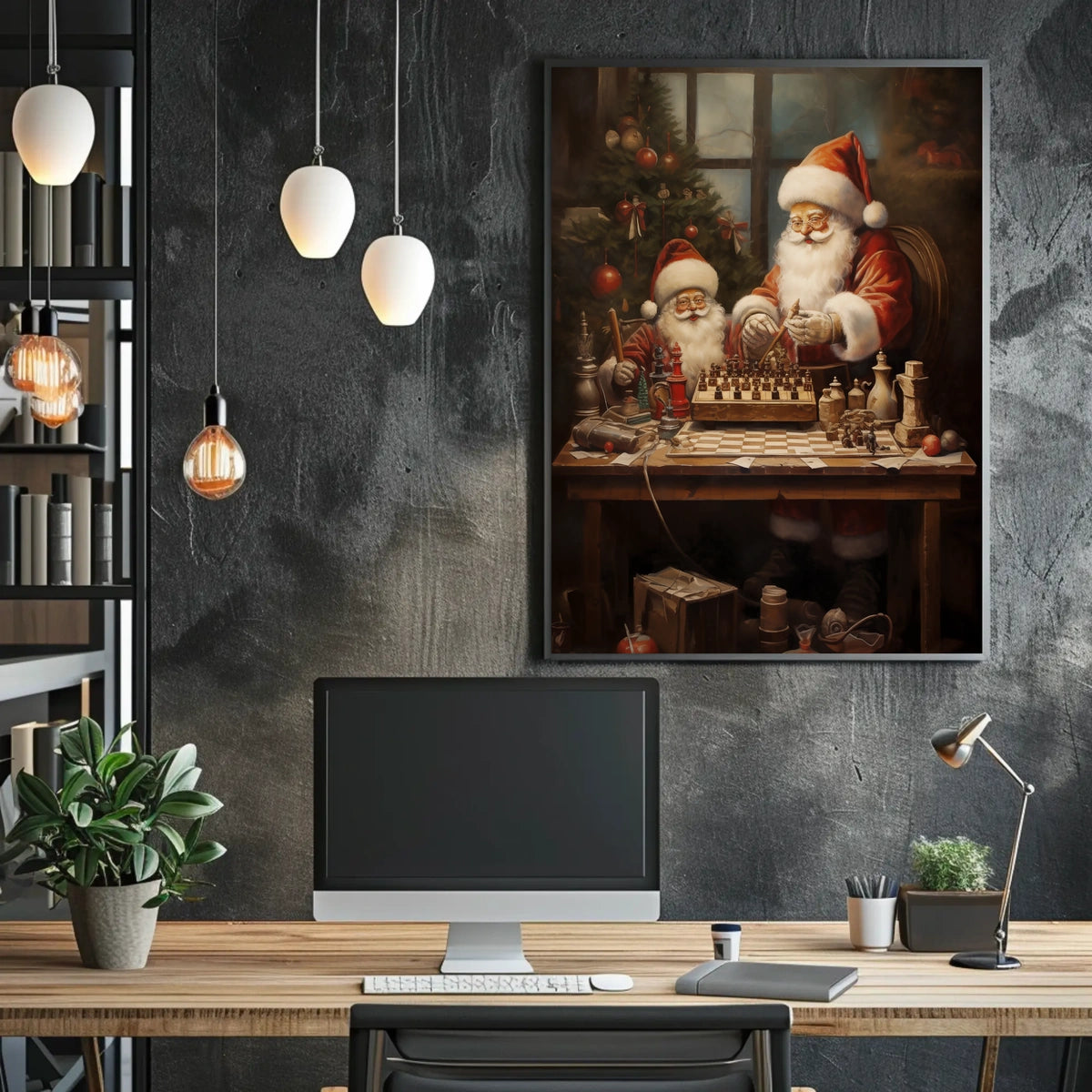 SantaS Chess Match Poster