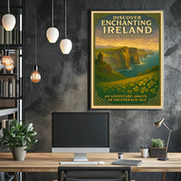 Ireland Vintage Travel Poster: Enchanting Landscapes Adventure