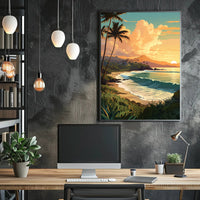 Tropical Sunset Serenity Poster