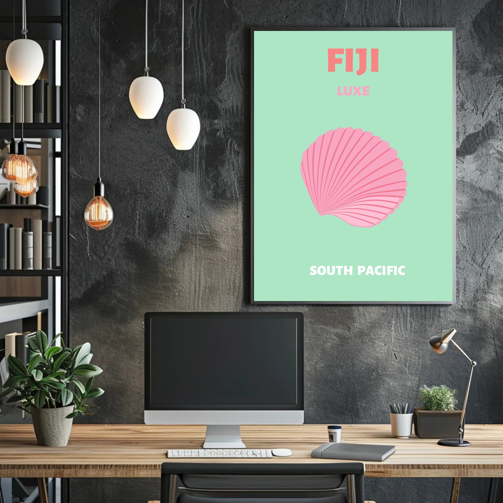 Fiji Tropical Getaway Print - Travel Poster PosterGoat
