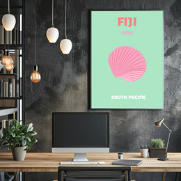 Fiji Tropical Getaway Print - Travel Poster PosterGoat