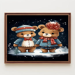 Winter Wonderland Bears Poster