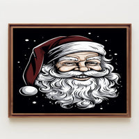 Jolly Santa Claus Illustration Poster