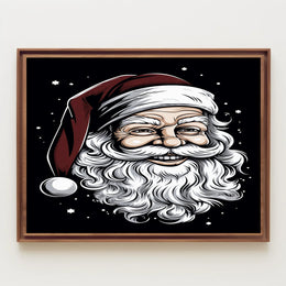 Jolly Santa Claus Illustration Poster