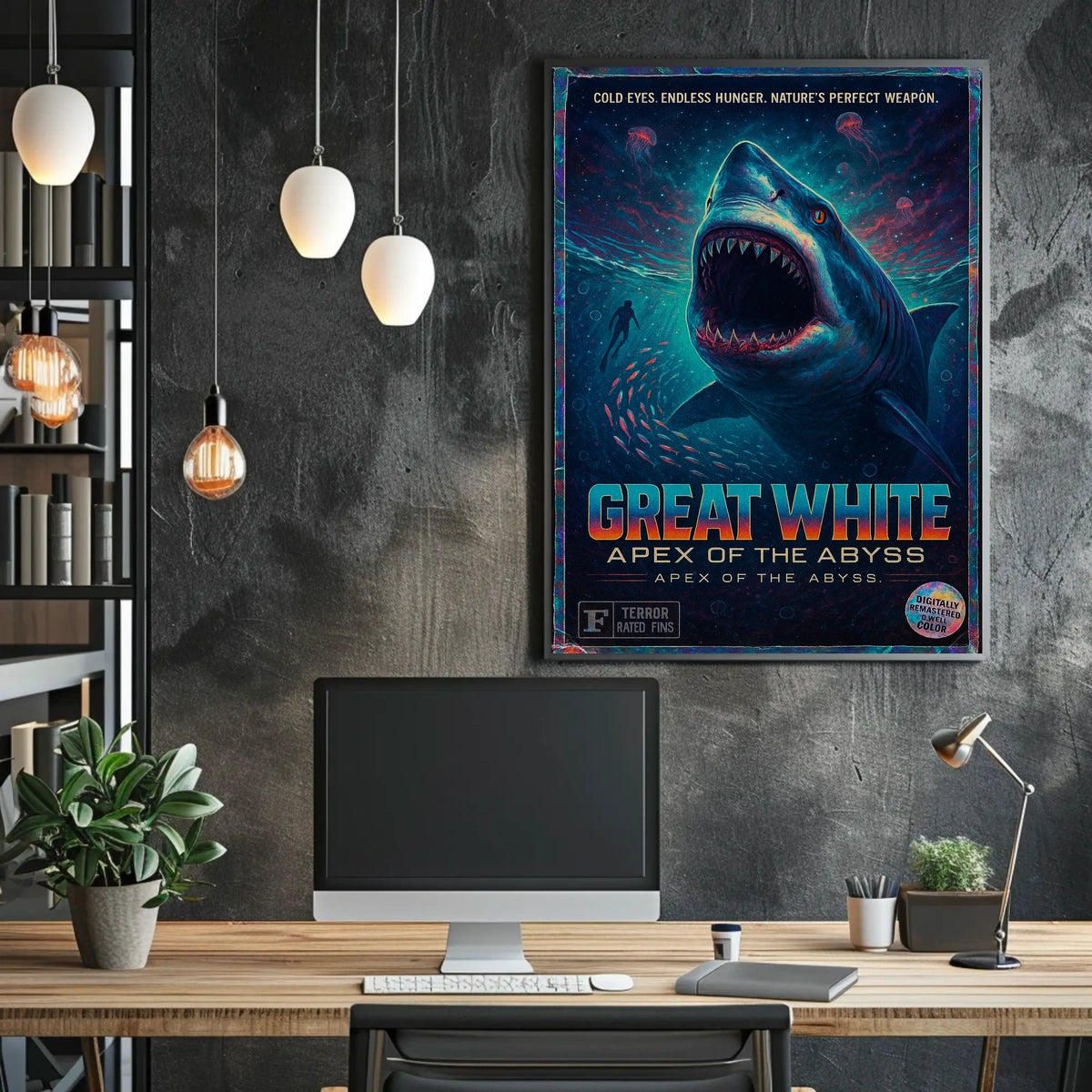Great White Apex of the Abyss Poster