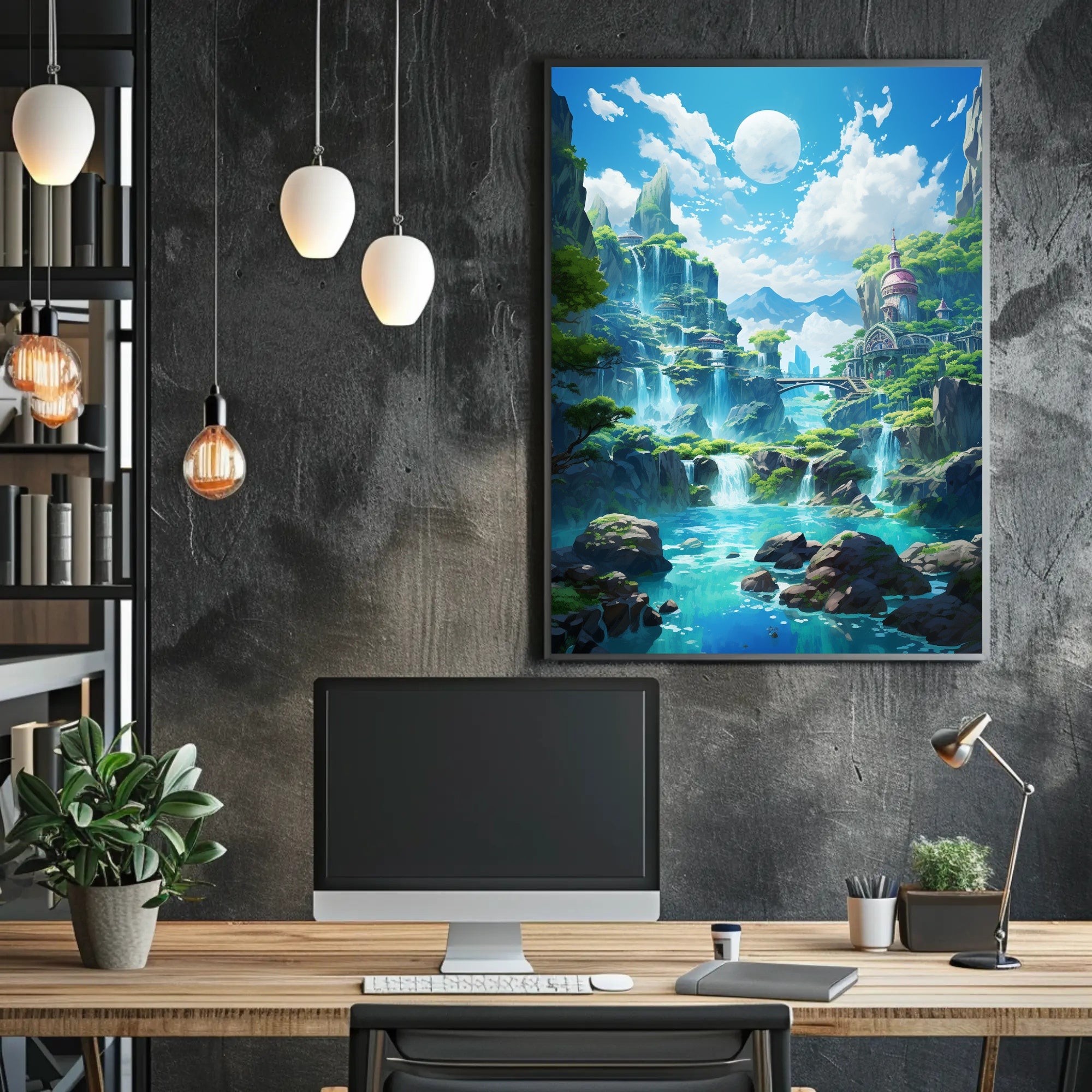 Enchanted Waterfall Paradise Poster
