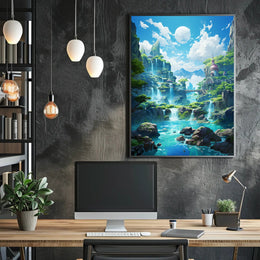 Enchanted Waterfall Paradise Poster