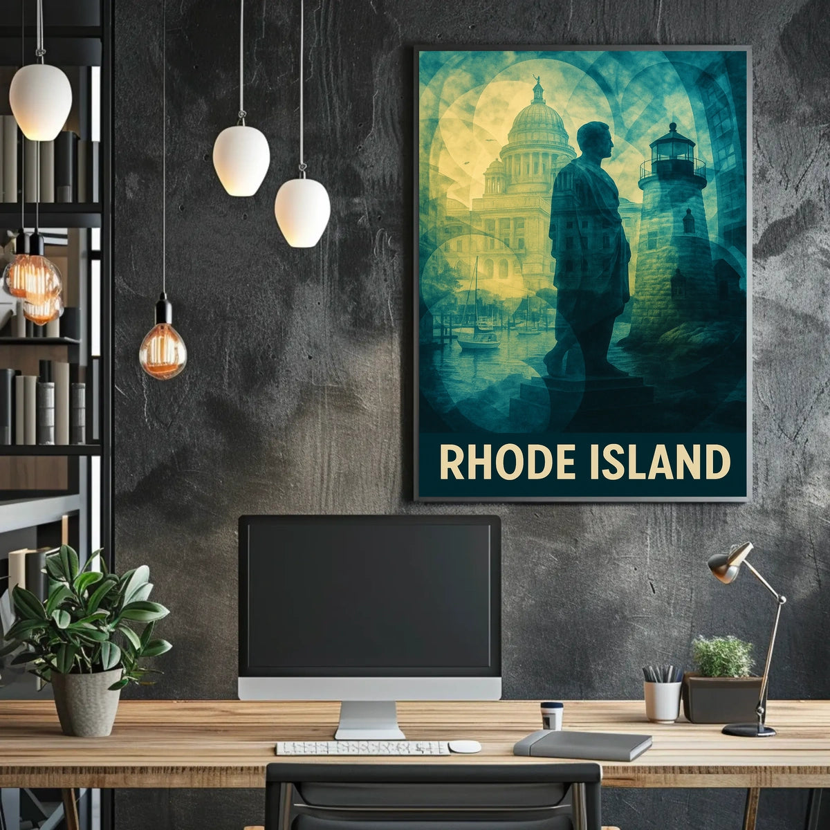 Rhode Island Landmarks Poster