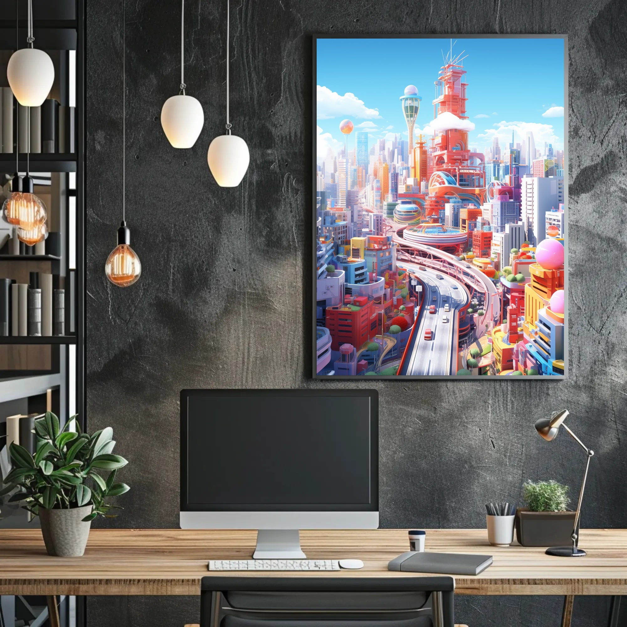 Futuristic Cityscape Poster