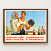 Soviet Volleyball Vintage Propaganda Poster for Sports Enthusiasts