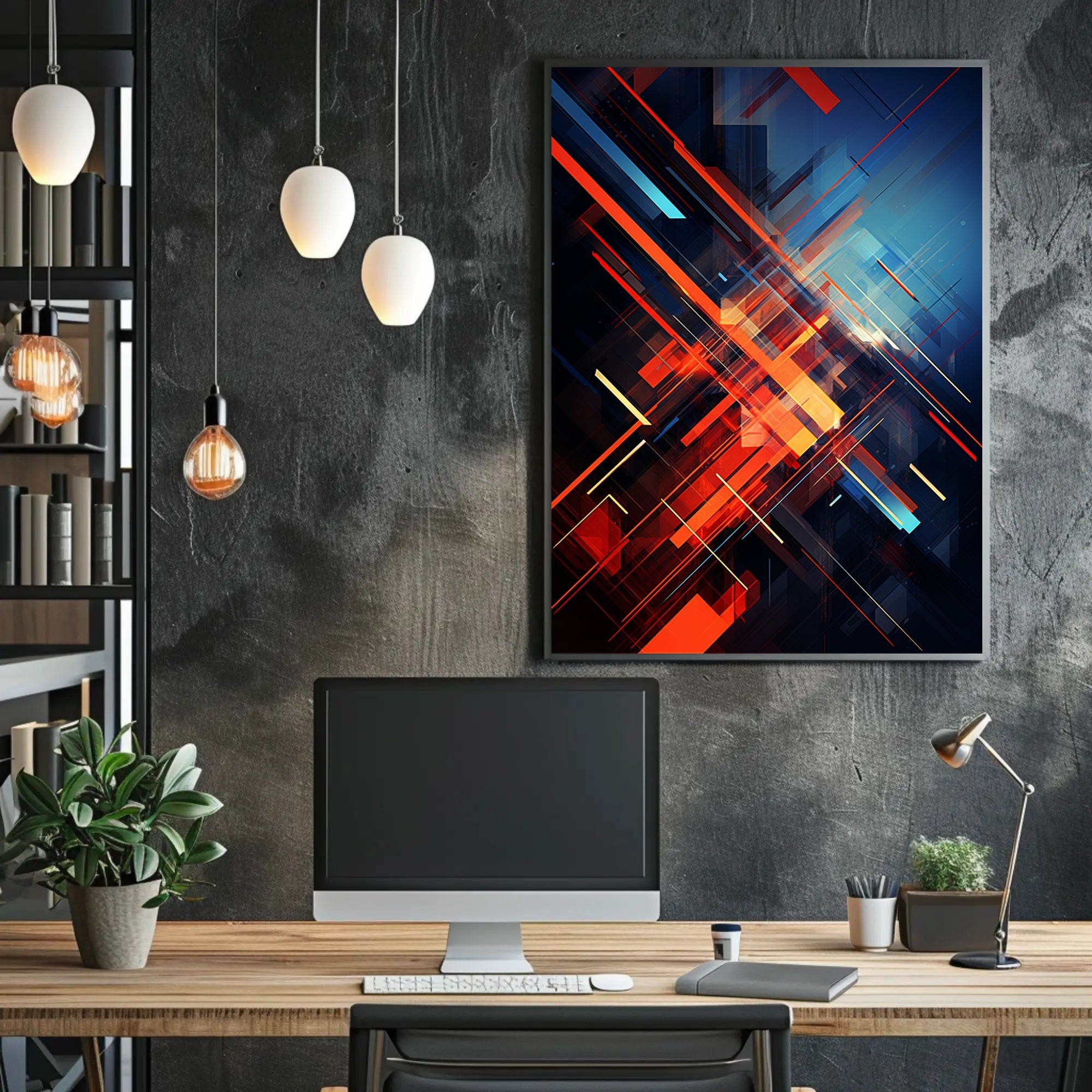 Dynamic Abstract Composition Abstract Poster PosterGoat