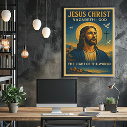 Jesus Christ: The Light of the World Religious Poster