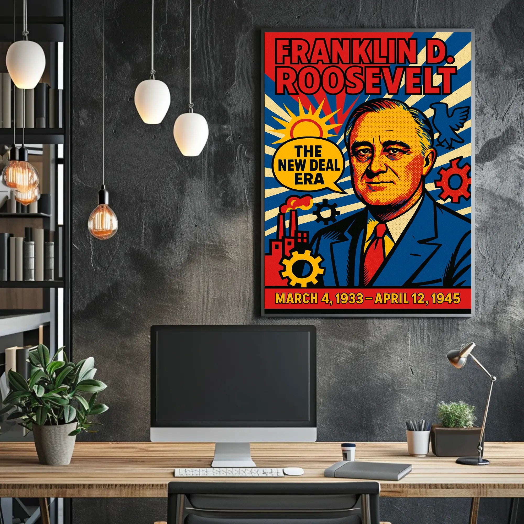 Franklin D. Roosevelt The New Deal Era Poster PosterGoat