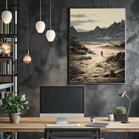 Solitary Wanderer In The Desert Poster