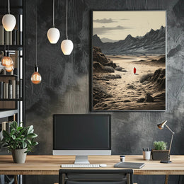 Solitary Wanderer In The Desert Poster