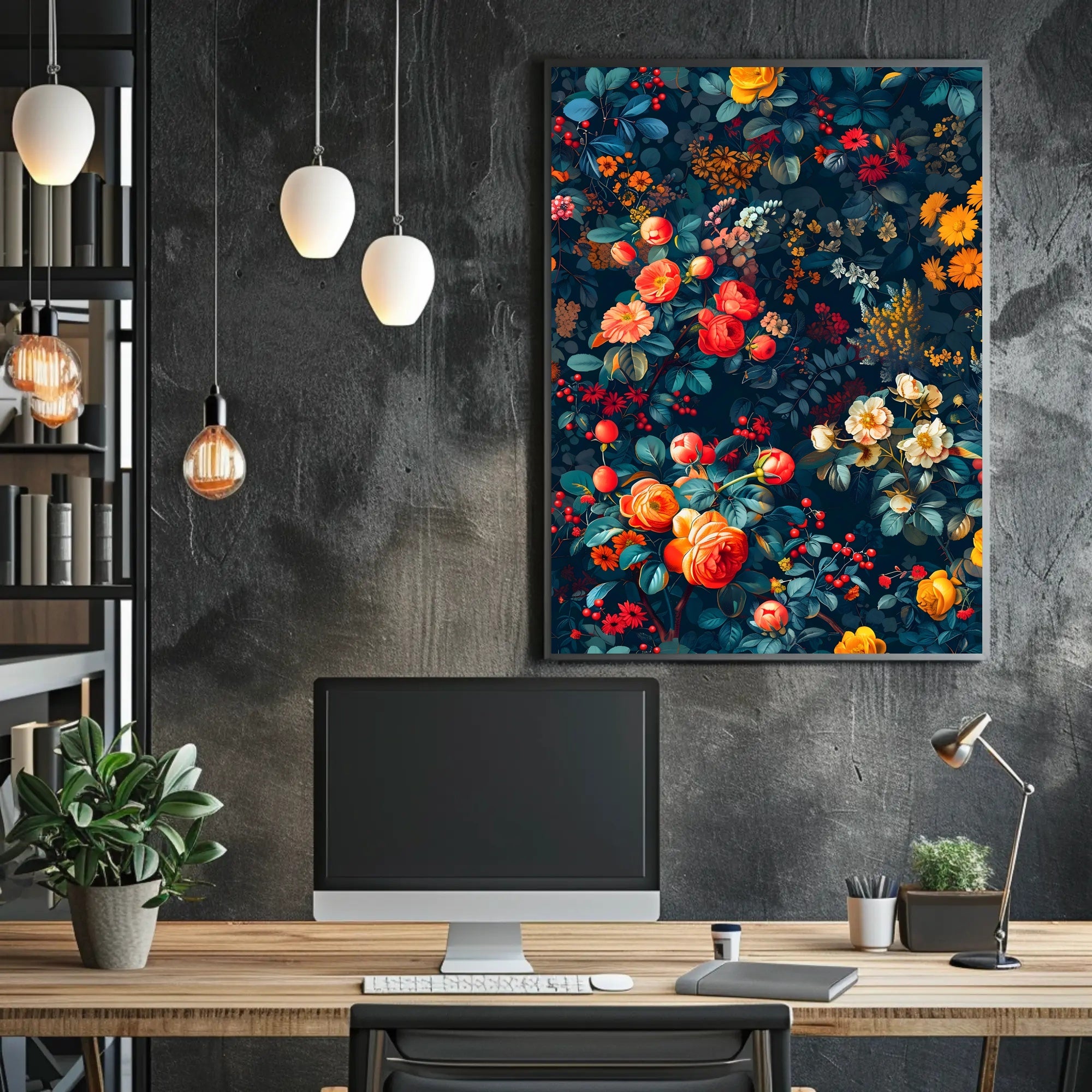 Vibrant Botanical Illustration Art Print: Abstract or Artistic Poster