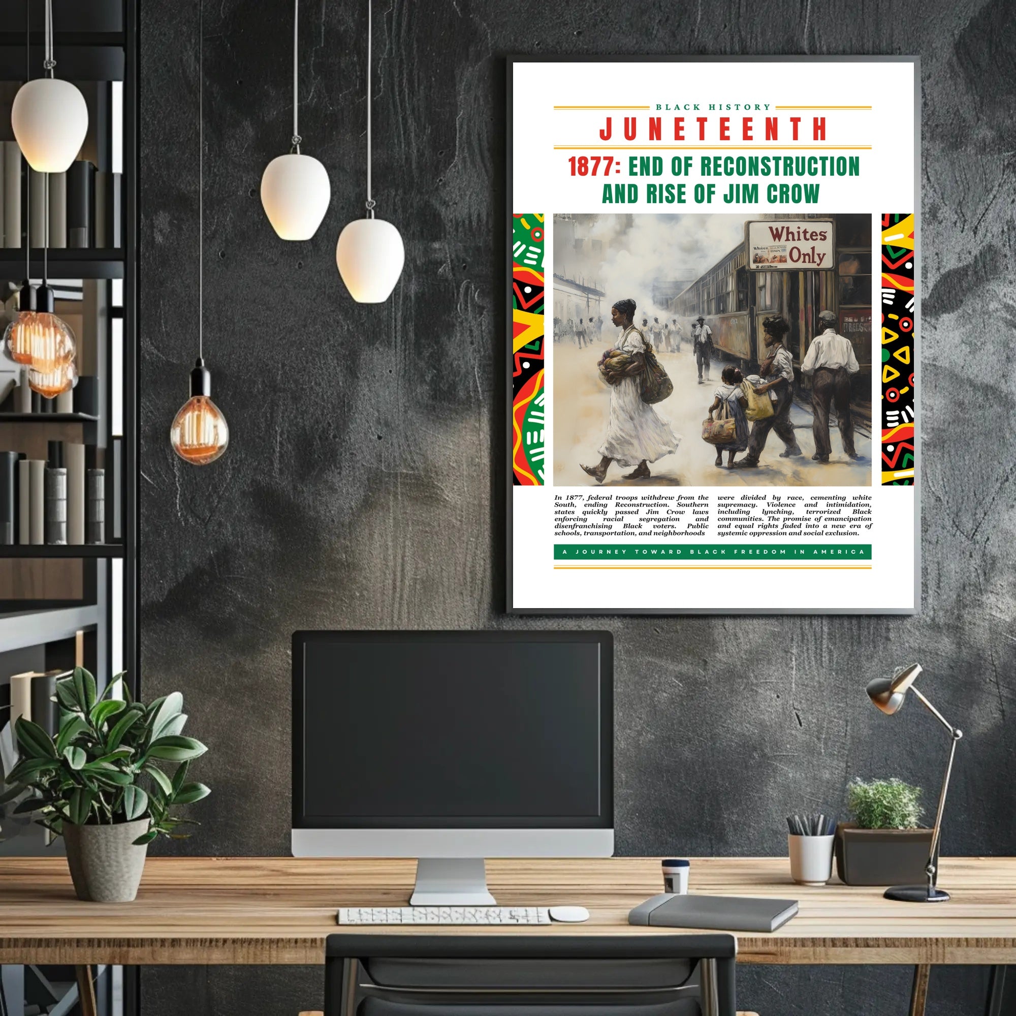 Black History Exploration: Jim Crow Laws Educational Poster