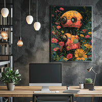 Robot In Bloom Poster