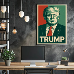 Trump Patriotic Portrait Photography Realism Poster