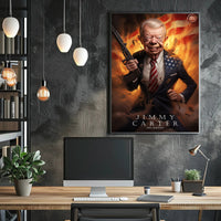 Jimmy Carter Funny Cartoon Art Presidential Poster