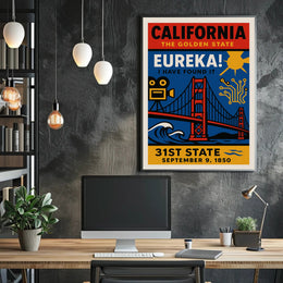 California's Iconic Diversity: Cultural or Heritage Poster