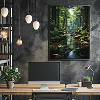 Serene Forest Scene, Nature's Tranquility National Park Poster