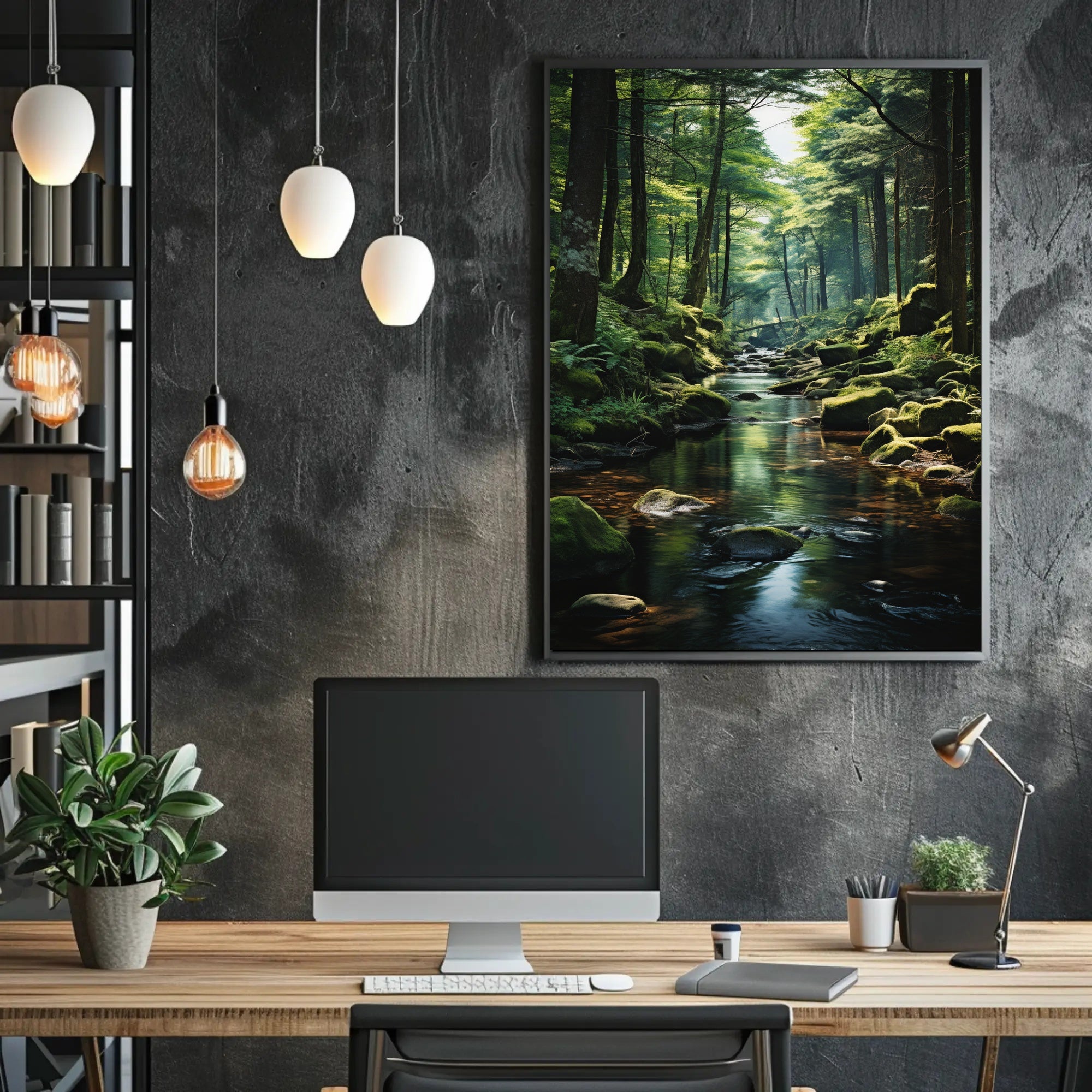 Serene Forest Scene, Nature's Tranquility National Park Poster