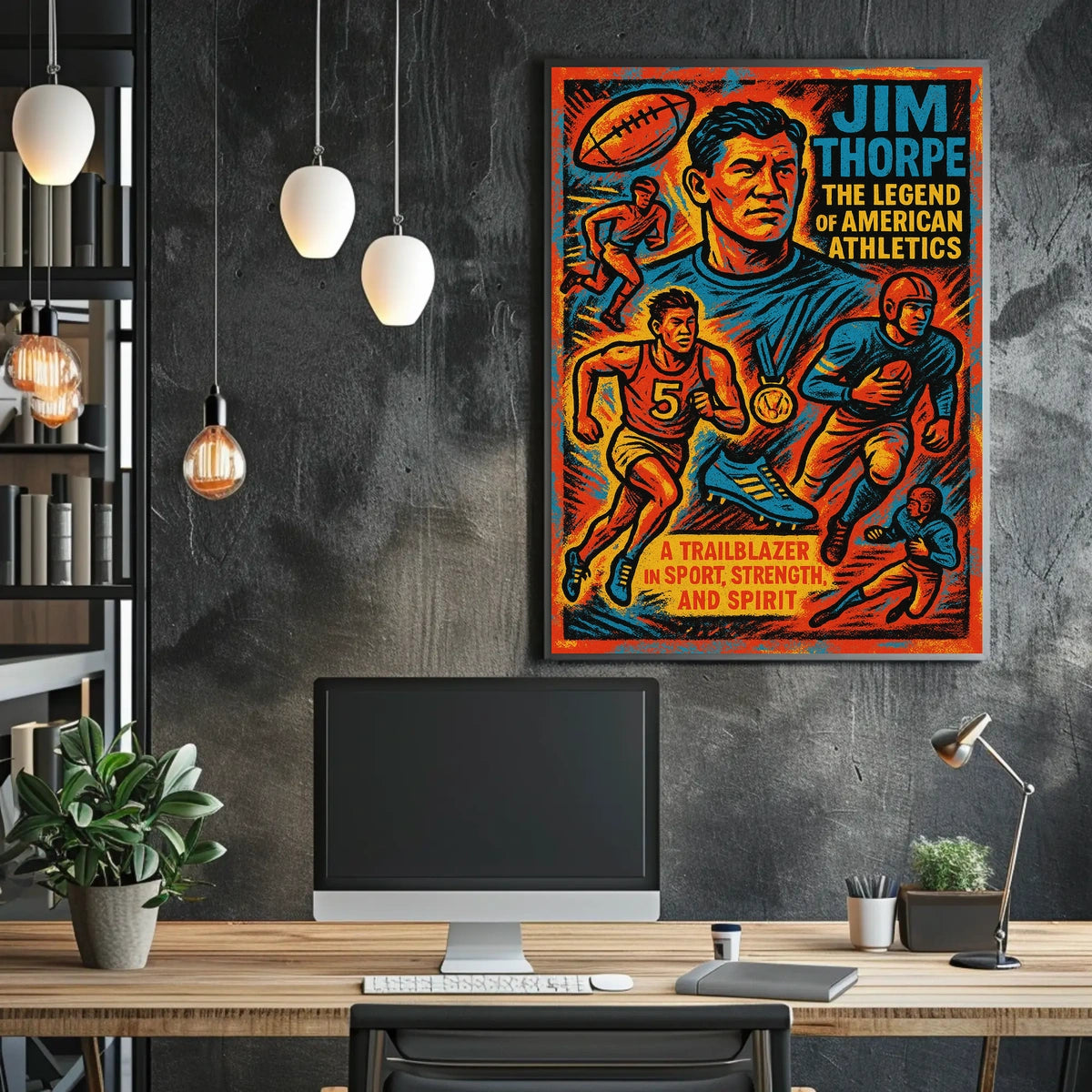Title Jim Thorpe The Legend of American Athletics Description Celebrate Poster