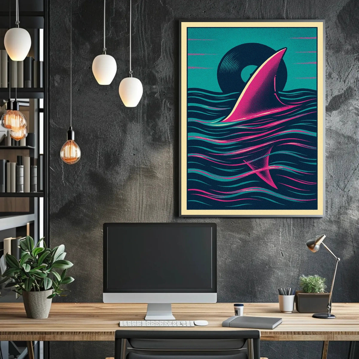 Vinyl Shark Poster