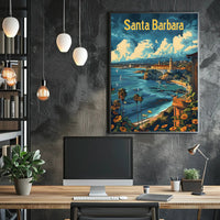 Santa Barbara Coastal Charm Travel Poster