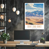 Great Sand Dunes National Park Scenic Poster Print
