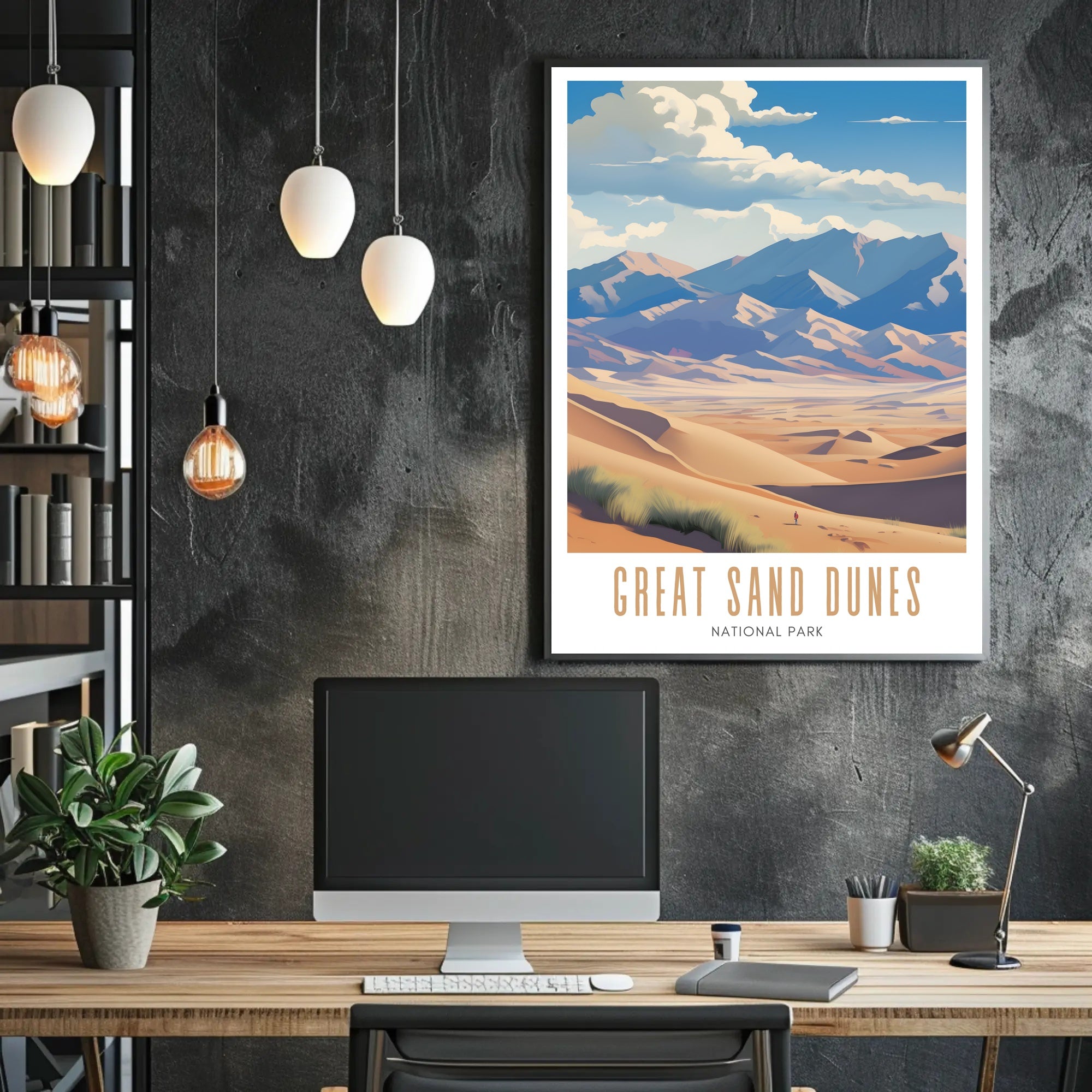 Great Sand Dunes National Park Scenic Poster Print