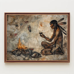 Native American Reflection: Tribal Art Poster Print