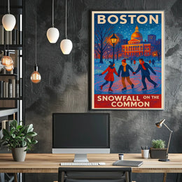 Snowfall On The Common Poster