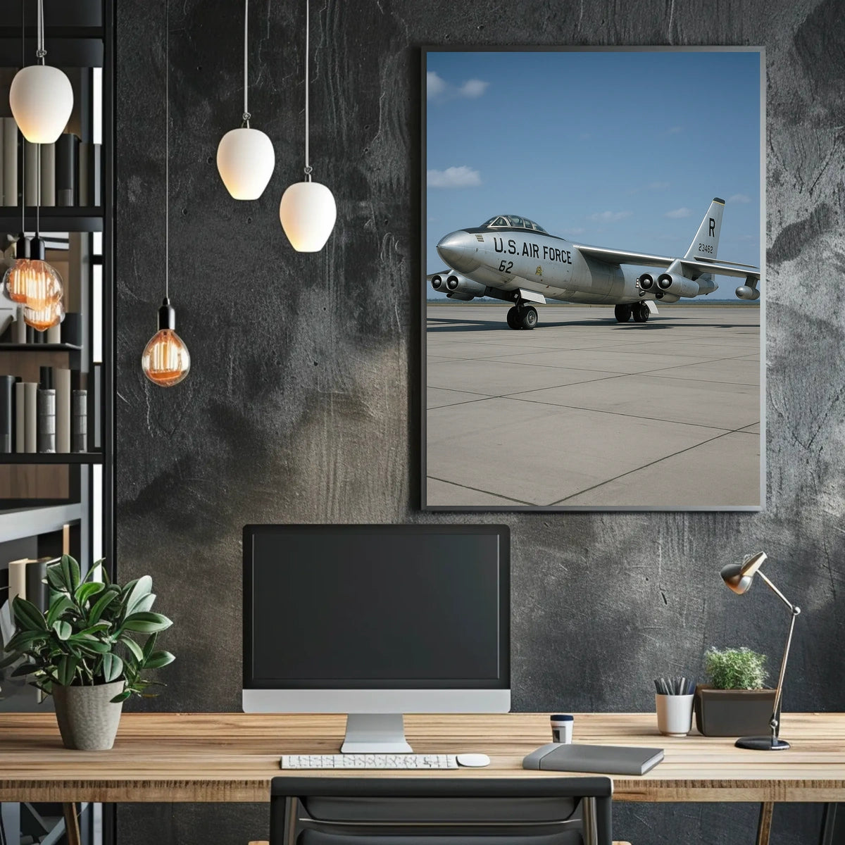 US Air Force Jet Photorealistic Military Recruitment Poster