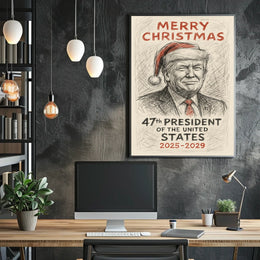 47th President Christmas Greeting Poster