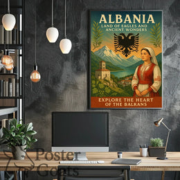 Albania: Land of Eagles Cultural Heritage Travel Poster