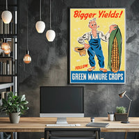 Agriculture Innovation Vintage Art: Mid-Century Propaganda Poster PosterGoat