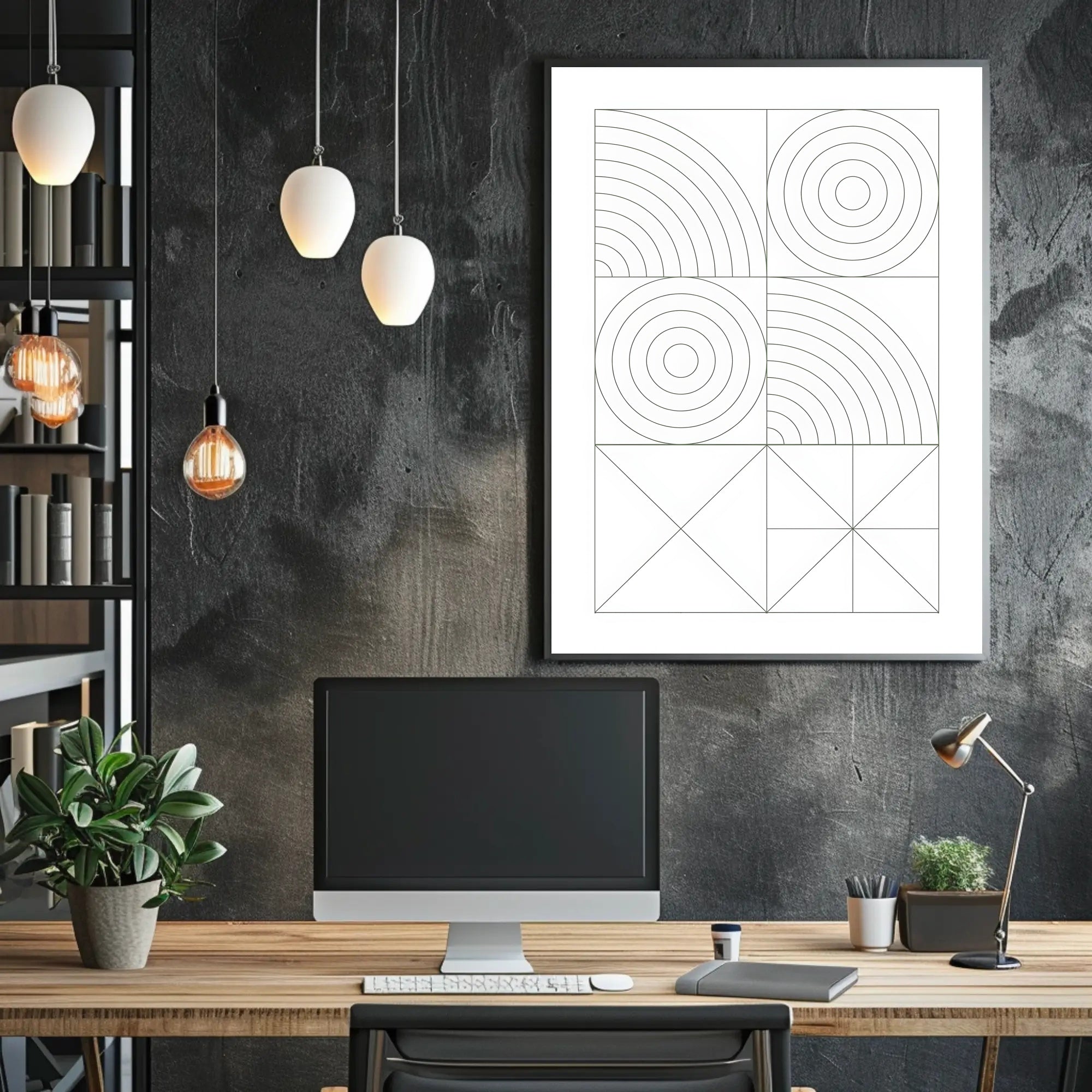 Abstract Geometric Patterns Poster