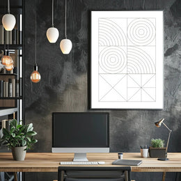 Abstract Geometric Patterns Poster
