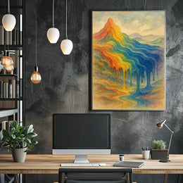 Colorful Mountain Dreamscape Poster