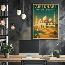 Abu Dhabi Tranquil Elegance Travel Poster