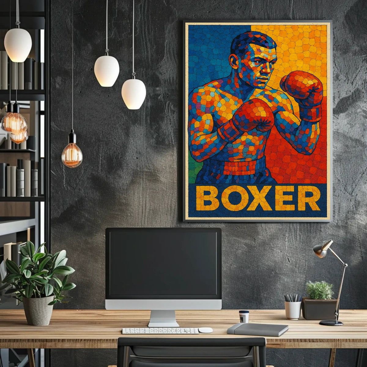 Vibrant Boxer Poster