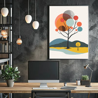 Abstract Harmony Art Deco Style Poster