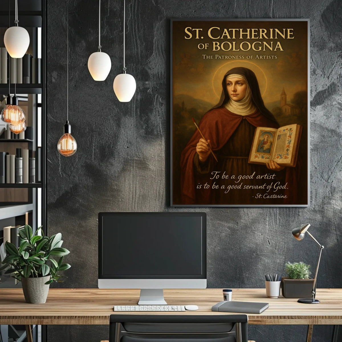 St. Catherine of Bologna The Patroness of Artists Poster